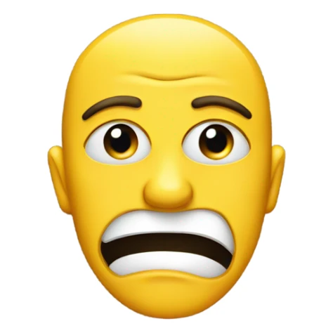 Yellow face emoji with dark under eyes sticker