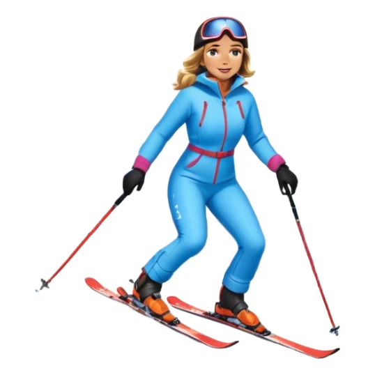 Woman Skiing , Background Matterhorn sticker