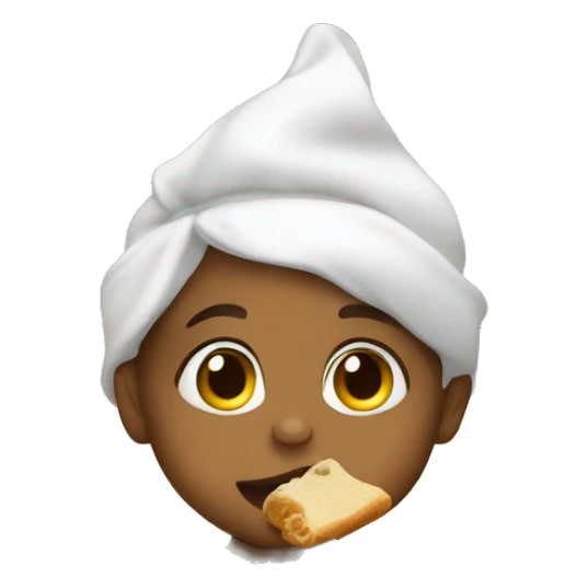 Baby eating food sticker