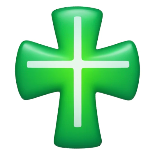 Medical green cross sticker