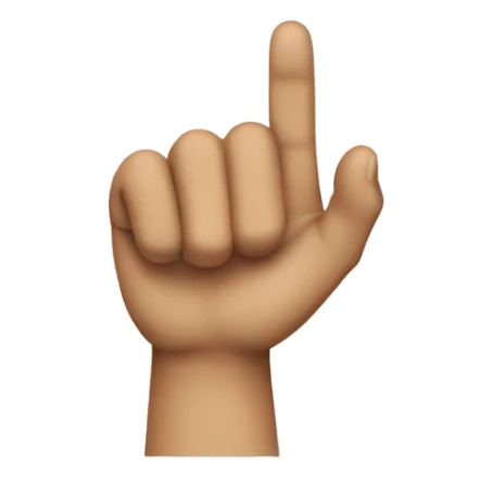 create an emoji with a hand making the number four sticker