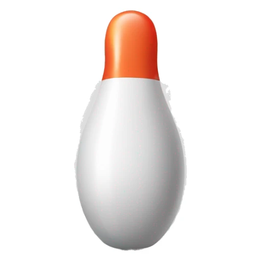 bowling pin with bowling ball next to it sticker