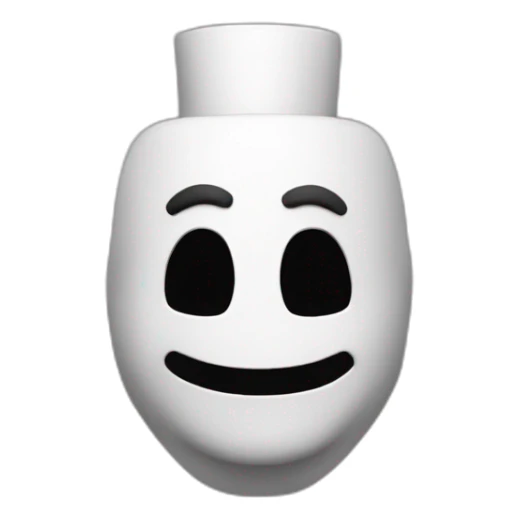 Máscara de teatro de mimo blanca fnaf sticker