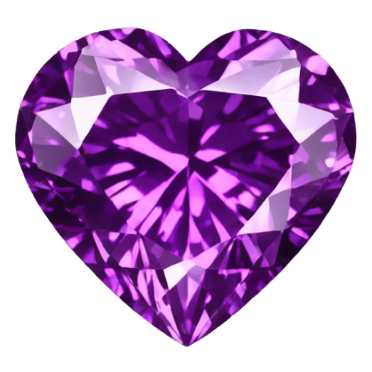 Heart shaped 56-carat purple diamond sticker