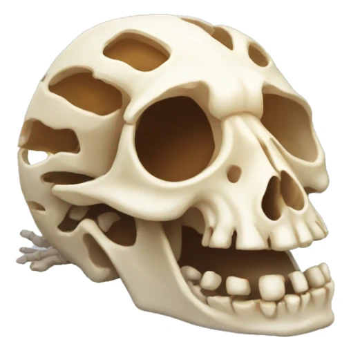 full skeleton dead of a guinea pig  sticker