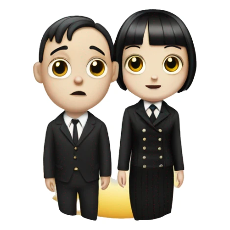 Pugsley and Wednesday addams  sticker