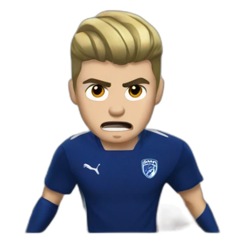 angry boy justin bieber losing fc24 match sticker