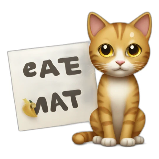 cat holding a sign with the inscription “Safina” sticker