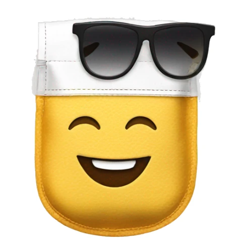 nicotine pouch with a smile and shades sticker