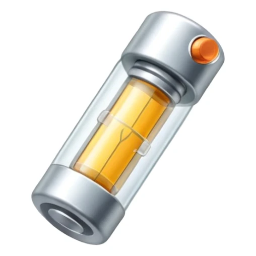 tiny glass fuse with metal caps. sticker