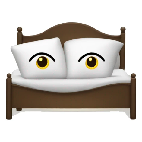 Laying in bed with a head at pillow with eyes wide open sticker