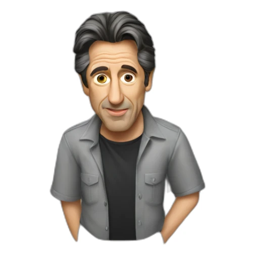 al pacino cartoon wearing shirt sticker