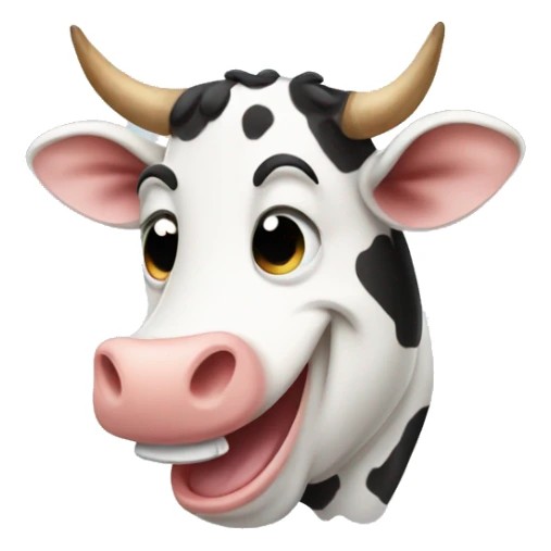  a cow laughing in the form of 🐮 😭 sticker