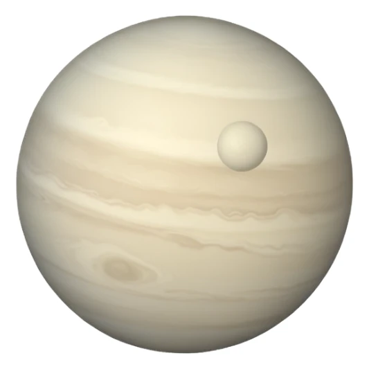 Venus planet emoji, pale grey sphere, subtle soft haze, no visible features, simple and round, no text sticker