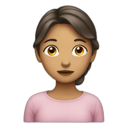 Girl thinking  sticker