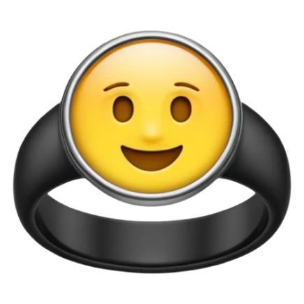 oura biometric ring as an emoji but shaped like an O sticker