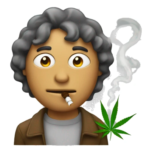 Emoji weed smoker  sticker