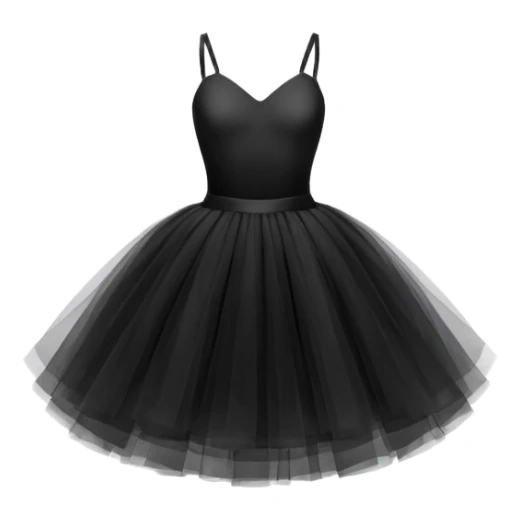 cinematic-realistic-black-tutu,-layers-of-fine,-soft-tulle-forming-a-voluminous-and-airy-skirt,-delicate-folds-catching-the-light,-slightly-frayed-edges-adding-authenticity,-glowing-softly-with-a-warm-and-ethereal-elegance sticker