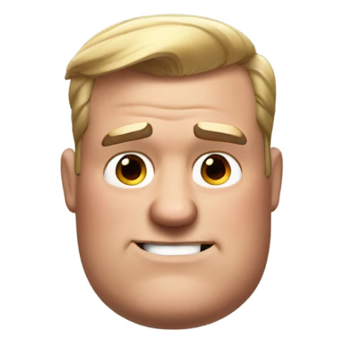 Fat Realistic Mr incredible head with haircut and straight face and is so fat that he clears out the whole screen and it needs to be 144 pixels  sticker