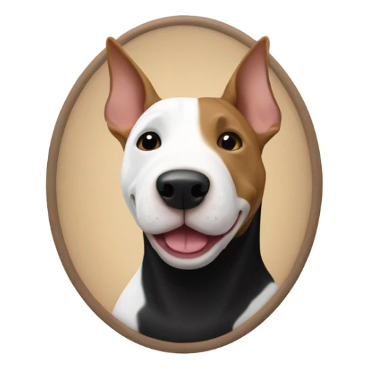 Bull terrier oval head black light brown sticker