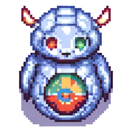 rayo, estilo pixel art, diseño retro sticker