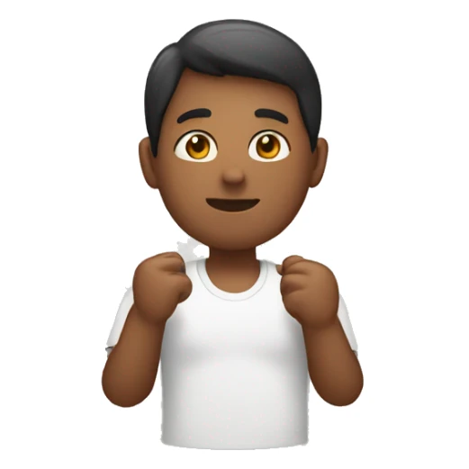 person with hands on chest sticker