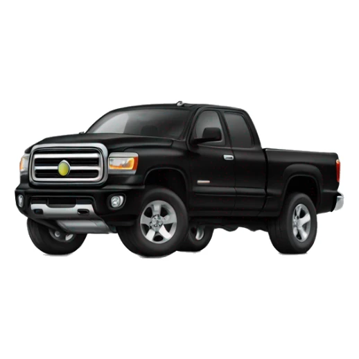 Black lifted truck on wides sticker