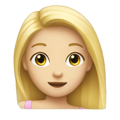 blond Girl holding a stop sign sticker