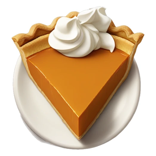 pumpkin pie slice with a little whipped cream on top sticker