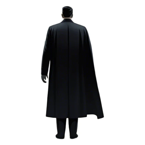 A dramatic, large collage featuring sinister villains and Alfred Hitchcock's silhouette. In the background, Gotham's gloomy cityscape with dim lighting. A flock of black birds flies ominously overhead. The atmosphere is tense, suspenseful, and mysterious. Transparent background. sticker