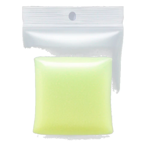 White Salt filling half of a small clear FLUORESCENT baggie NO FACES  sticker