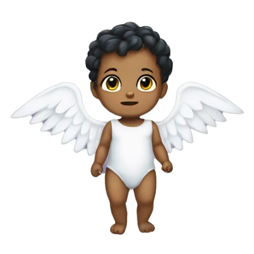 A baby who is half angel, half demon sticker