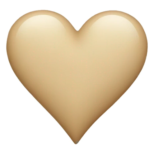 beige heart sticker