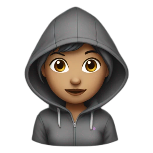 A girl in a rat hoodie sticker