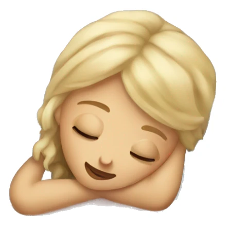 blonde girl sleeping on pillow sticker