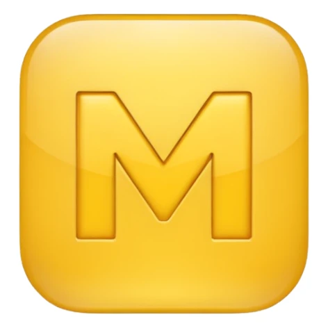 Create an emoji of the M of McDonald's sticker