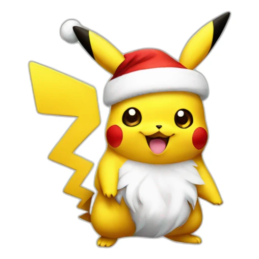 pikachu santa sticker