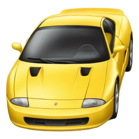 Yellow sports car sticker