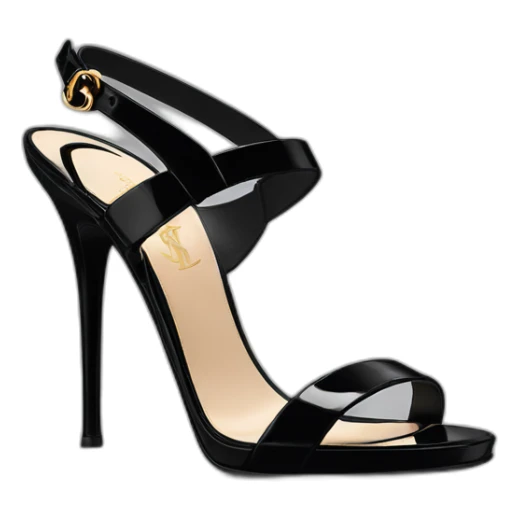 Ysl TRIBUTE heel SANDAL black PATENT LEATHER sticker