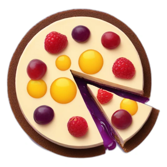 no bake cheesecake wit 3 jams red purple and yellow sticker