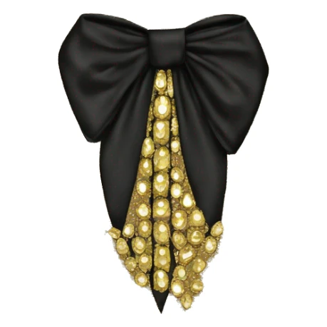 Gold RHINESTONE-EMBELLISHED TIE-NECK BLOUSE sticker