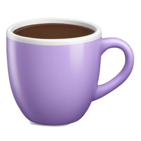 Lilac mug hot chocolate sticker