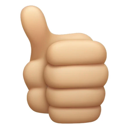 thumbs up, realistic sticker