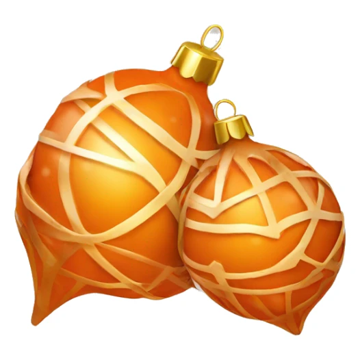 christmas decoration orange color sticker