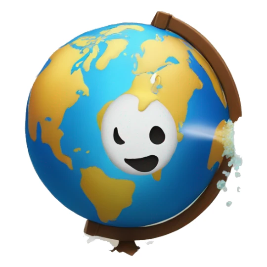 globe emoji drinking salt emoji with flex emoji ar sticker