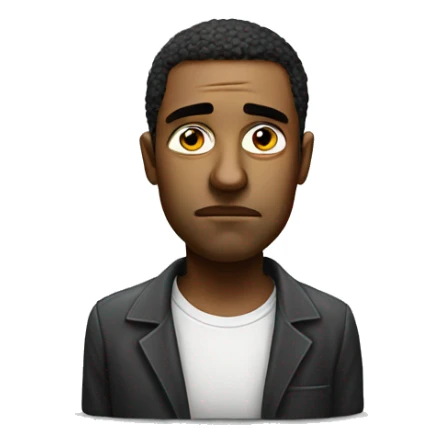 sad man with money photorealistic serious sticker