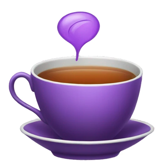 purple cup of tea sticker