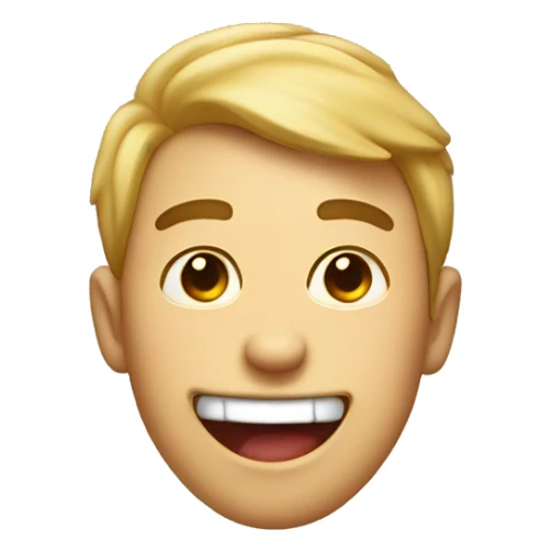 guy sticking tongue out and smiling and drooling sticker