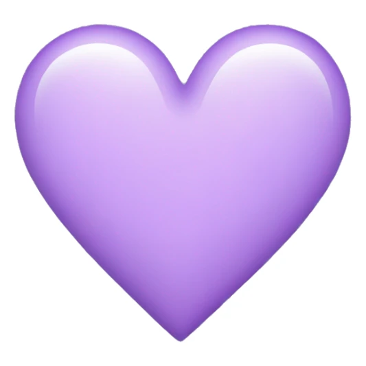 Heart emoji with light purple color sticker