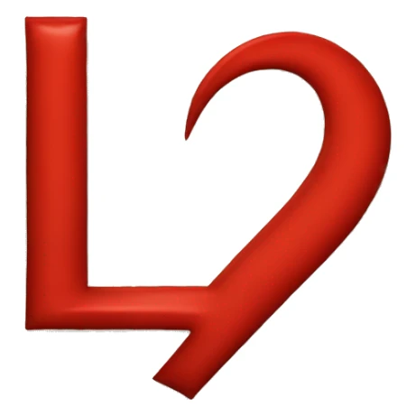 Red heart with the letter L in it  sticker